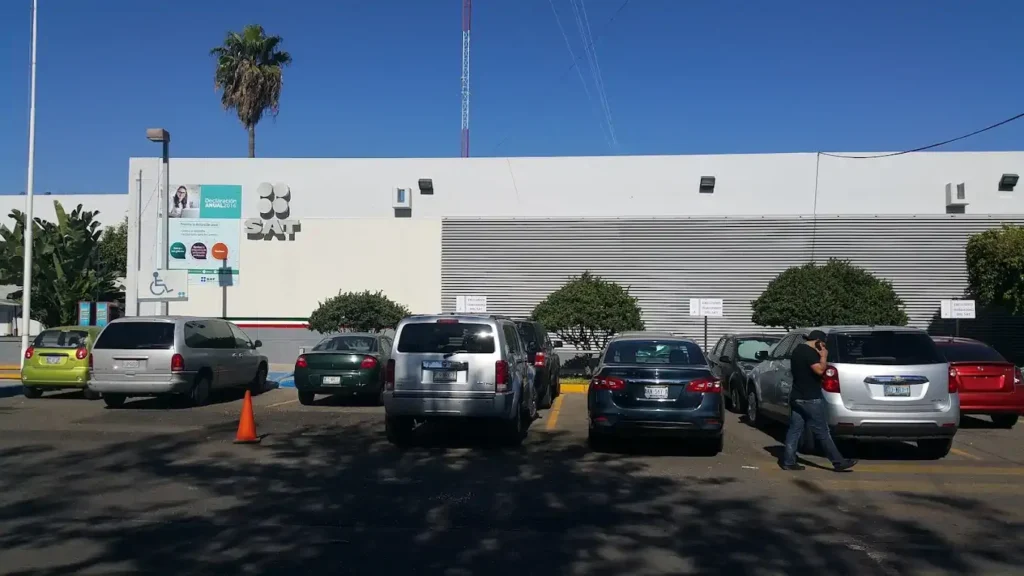Fachada de la oficina SAT en Tijuana
