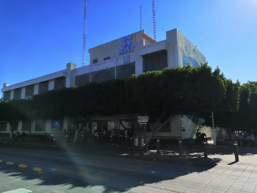 Fachada de la oficina SAT en La Paz